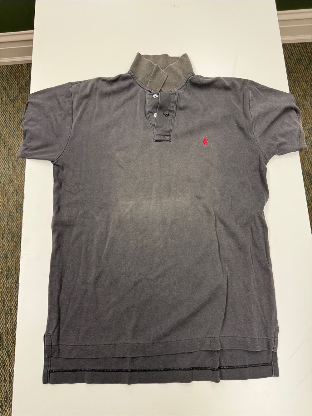 Polo by Ralph Lauren Gray Short Sleeve Polo with Red Pony